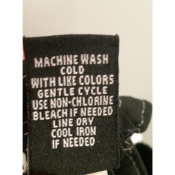 Hot Topic Black with White Stitching Overalls Skirt Women's XL - Picture 4 of 6